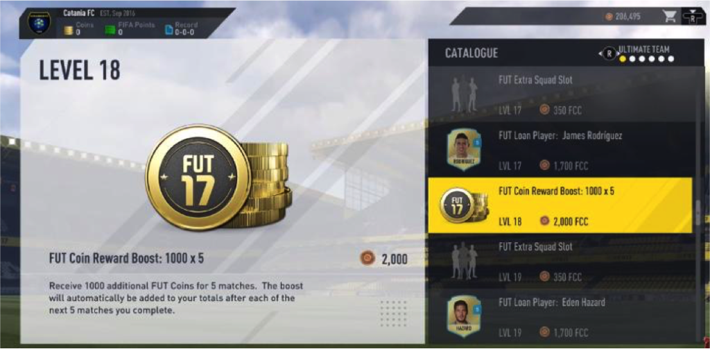 FIFA FUT Coin Rewards